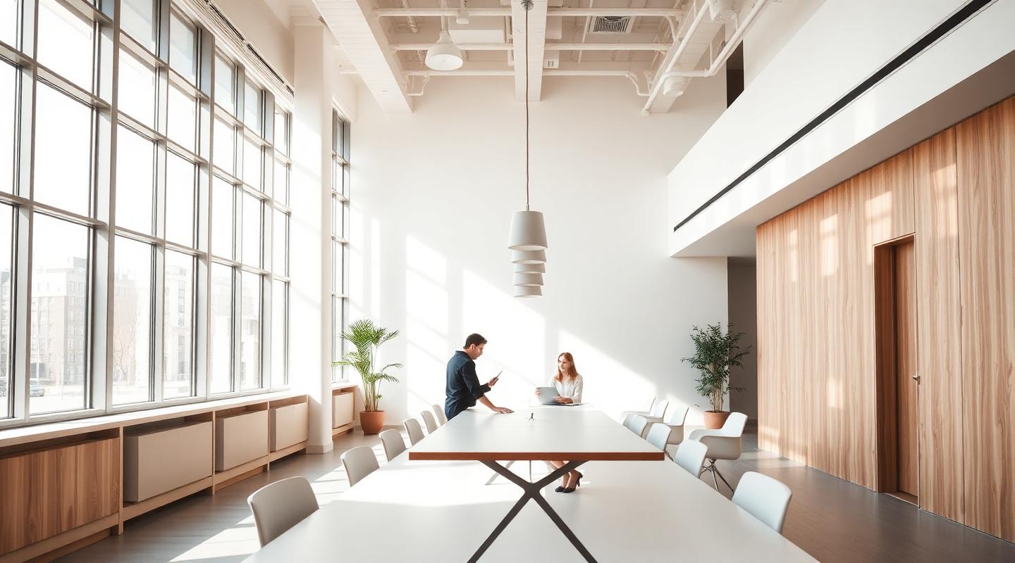 LeadSureX advisory team collaborating in a sunlit modern office